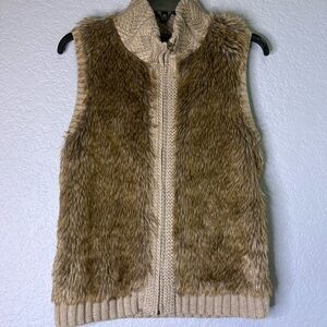 Faux Fur Knit Vest